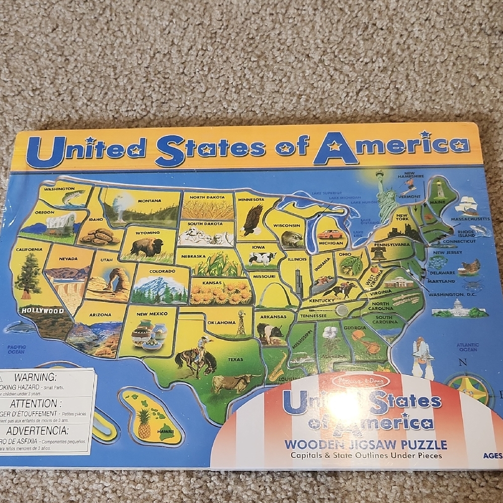 United States of America Wooden Jigsaw Puzzle